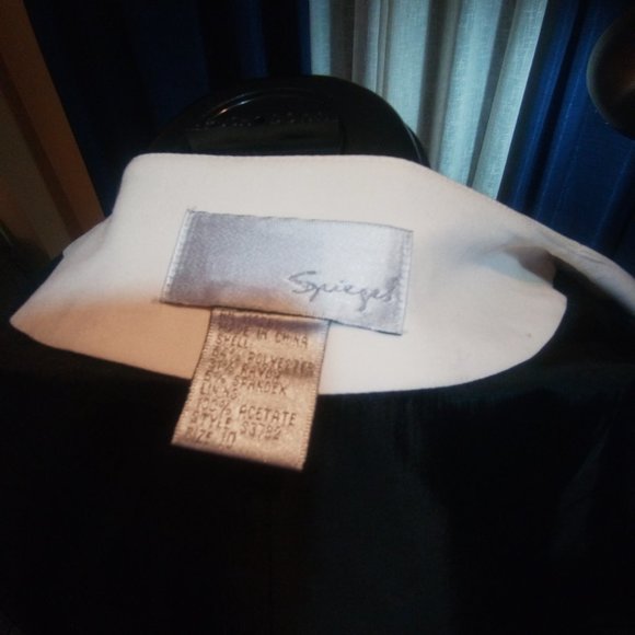 Spiegel Black & White Duster Jacket OverCoat Sz 10 NWT - Picture 10 of 12